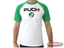 T-shirt Puch retro wit-groen