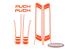 Stickerset Puch Maxi lijnen KTM oranje PVC transfers