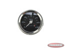 Teller kilometer 60mm 120 km/h zwart met chroom ring universeel met licht aansluiting