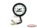 Teller kilometer 60mm 80 km/h wit universeel met licht aansluiting